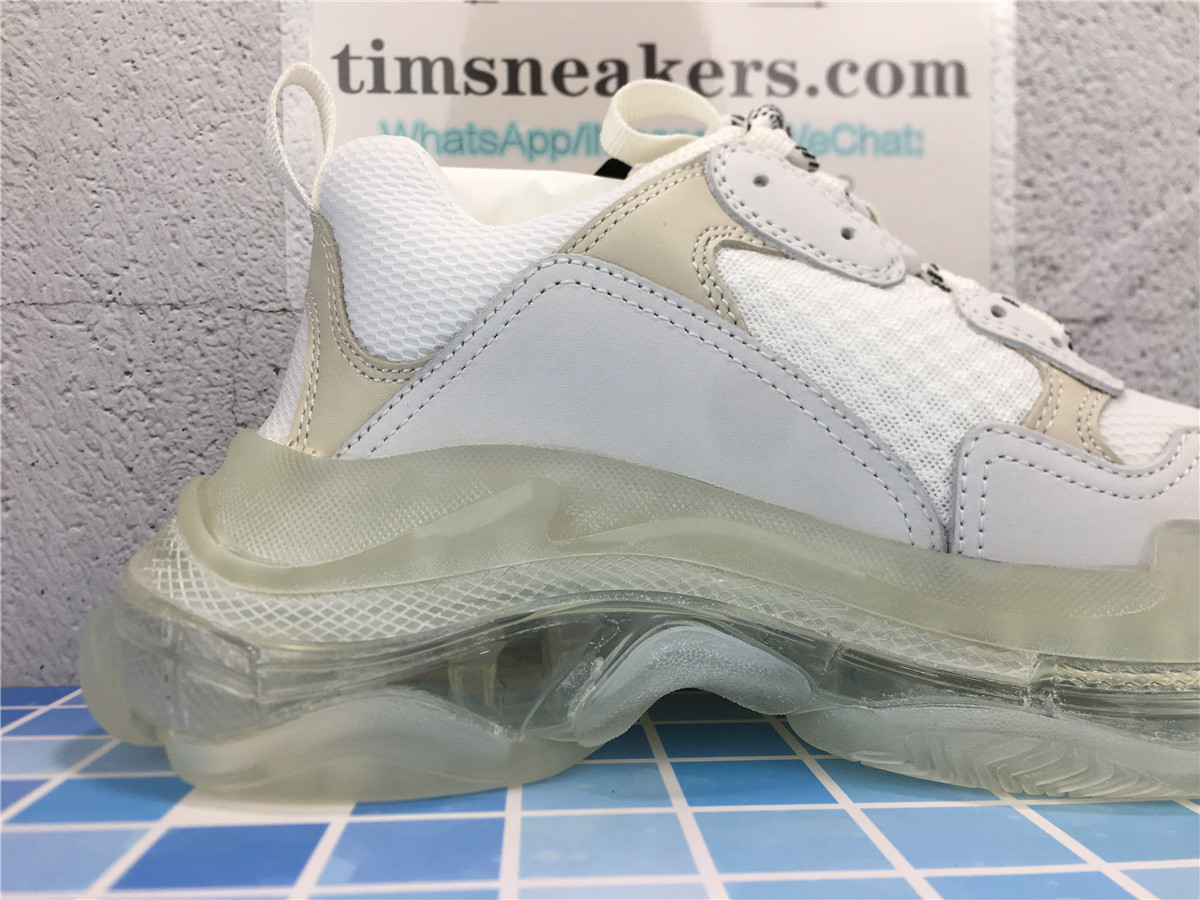 G5 Batch Balenciaga Triple S Clear Sole White Sneakers